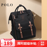 POLO双肩包女士大容量背包女复古书包iPad包包女包生日送女朋友礼物