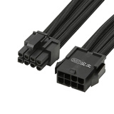 尘土 Mod电脑电源模组延长线彩色 显卡主板电源延长线电源模组延长线主板CPU显卡通用电源供电延长线 显卡8PIN（6+2Pin）延长线 黑色 30CM