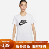 耐克NIKE女子运动T恤透气TEE ESSNTL ICN FTRA短袖DX7907-100白M