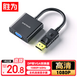 胜为（shengwei）DP转VGA转换器 Displayport转VGA母头高清转接线头 笔记本电脑接显示器投影仪线 DC-101