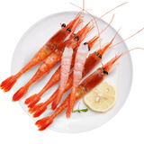 美加佳 格陵兰带壳北极甜虾 净重2斤 40-60只 原装进口 生甜虾 