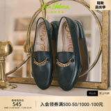 SAM EDELMAN爱德曼秋英伦多色平底皮鞋软皮踩跟豆豆单鞋乐福鞋女LORENZO 黑色（牛皮革） 37 /美码6.5M