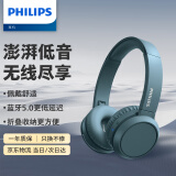 飞利浦（PHILIPS）头戴式蓝牙耳机无线运动耳机网课电脑耳麦 苹果华为小米安卓手机通用TAH4205青瓷蓝