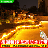 颖朗太阳能灯带户外景观装饰灯串别墅庭院屋檐灯条阳台鱼池防水串灯
