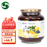 全南 蜂蜜蓝莓柚子饮品1kg 韩国原装 整颗蓝莓水果茶蜜炼冲饮果