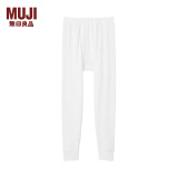 无印良品 MUJI 男式 冬季内衣 细筒裤 打底裤 线裤 家居裤 FAD60C1A 米白色 S