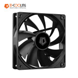 ID-COOLING(酷凛) 12CM机箱风扇 4PIN接口 PWM温控 黑色无光 适用电脑CPU水冷风冷散热器改装  XF-120-K