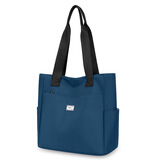 畅印2024新款妈妈包女包尼龙单肩包时尚大容量手提包牛津布托特包 牛仔蓝