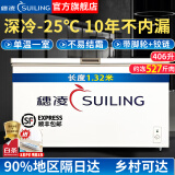 穗凌（SUILING）冰柜商用大容量卧式单温冷冻柜海鲜肉类速冻柜节能顶开门冷柜家用小型冷藏柜 406升长1.32米 新款减霜80%