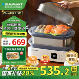 蓝宝（BLAUPUNKT）电蒸锅不锈钢蒸锅电煮锅蒸箱分区速蒸家用多功能锅智能预约蒸炖一体煮蛋器蒸包子炖锅ZG06