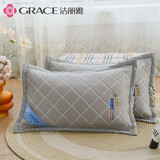 洁丽雅（Grace）夏凉枕 凉豆豆绣花单边枕 33*53 单只装