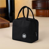 歌柏妮（GEBONI）饭盒包保温学生防水手提袋子午餐便当袋保温包便携男女手提式饭盒 黑色【23*21*13CM】 单饭盒