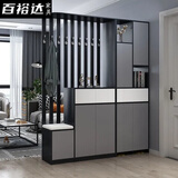 百裕达进门鞋柜家用门口隔断柜客厅门厅柜简约现代玄关柜屏风分体挂衣柜 挂衣柜 左向(1.4米长) 上门安装