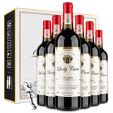 卡尔夫人（LadyCarle）法国进口红酒干红葡萄酒 原酒进口750ml6送礼礼盒装