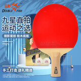 双鱼（DOUBLE FISH）九星专业级乒乓球拍比赛碳素高弹乒乓球拍9星【9A+E 附2球】