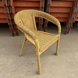 藤椅休闲椅子藤椅凳子靠背扶手家用80岁老人椅庭院工厂手工编织椅 家用款【称重300斤】仿目色