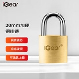 iGear 铜挂锁（5个装）工具箱工业储物柜子冰柜钥匙锁学校商铺工业仓库车厢门窗小锁防水防锈机械锁 20mm