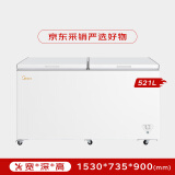 美的（Midea）521升卧式商用家用冰柜 商用大容量 冷藏柜冷冻柜冰柜家用冰箱大冷柜BD/BC-521DKM(E) 以旧换新