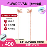 施华洛世奇（SWAROVSKI）粉天鹅系列项链 优雅魅力时尚百搭 生日礼物七夕女神节礼物送女友 长耳线耳环 5469990