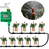 绿欧灌溉（LVOU IRRIGAITON）家用自动浇花器浇水神器滴水定时智能喷水器喷淋灌溉系统滴水神器 10米管10喷头+单出定时器