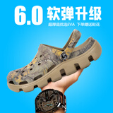 鲨鹈鹕洞洞鞋男夏季外穿拖鞋防滑软底迪特潮流I韩版包头沙滩鞋大头凉鞋 迷米奇枫叶 41