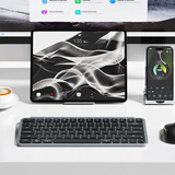 keychron渴创 B1Pro 薄膜键盘 机械手感键盘 三模无线键盘 人体工学键盘 轻量化轻薄机身 适配ipad Pro平板 B1Pro 深空灰色