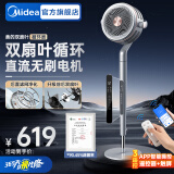 美的（Midea）空气循环扇直流变频电风扇落地扇家用WiFi智控电扇轻音轻羽扇 【净离子除菌·前后双扇叶】APP互联智控