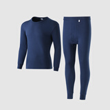 海之宁秋衣秋裤套装圆领纯棉加厚款保暖内衣男士全棉棉毛衫宽松衬衣衬裤