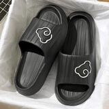 安尚芬踩屎感凉拖鞋女士室内外卡通可爱EVA舒适软底夏季防滑一字拖男款 黑色【可爱熊】 38-39 适合37-38