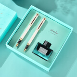 DUKE公爵N.P3时尚对笔钢笔墨水套装铱金笔/万圣礼品定制 送人/自用/练字均可/礼盒装 白色对笔（0.38-0.5mm）