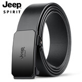 JEEP SPIRIT吉普皮带男士腰带真头层牛牙自动扣商务送男友老公爸爸生日礼物