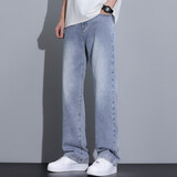 衣品天成【高街阔腿】男士牛仔裤男2025秋季新款百搭宽松直筒青少年裤子男
