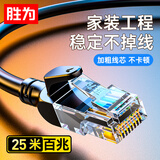 胜为超五类网线 百兆阻燃网络连接线 Cat5e超5类成品跳线 电脑宽带连接线 25米WLC1025G
