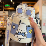 GULOO儿童保温杯大容量库洛米316不锈钢双饮水壶学生上学便携吸管杯子 帕恰狗 620ml 【双饮+吸管】