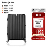 新秀丽（Samsonite）行李箱25英寸拉杆箱竖条纹大容量旅行箱包托运密码箱黑色GU9