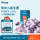 禾泱泱酸奶溶豆蓝莓味18g 高钙高蛋白入口易溶好吞咽宝宝零食