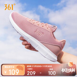 361°运动鞋女秋冬季网面透气轻便户外健身休闲跑步鞋子女681832270-2