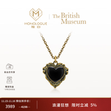 MONOLOGUE独白大英博物馆足金复古黄金黑桃心爱心吊坠生日礼物高级经典送女 MR882  小版-黑桃心吊坠