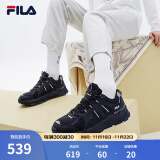 FILA 斐乐TREK满天星老爹鞋男鞋新款休闲鞋时尚复古运动鞋跑鞋 F12M211129FCB-鱼子灰/黑 41