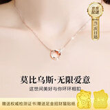 GLTEN莫比乌斯银项链女2025新款生日礼物女生吊坠纪念日送女友老婆闺蜜 【玫瑰金】项链+礼盒+证书