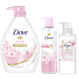 多芬（Dove）樱花植萃洗发水470ml+沐浴露730g+护发素270ml 洗发水沐浴露套装