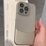 蓝妮子 适用苹果15pro/max手机壳iphone16保护套苹果16pro/max手机壳苹果13/14promax全包12promax手机壳 【钛灰色】拼接护镜荔枝纹皮质 苹果16Pro