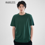 MARKLESS 【液氨柔顺】纯棉男士T恤夏季干爽短袖TXB0635M 松林绿 M 