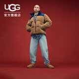 UGG秋季男士舒适平底绑带休闲圆头纯色时尚迷你靴短靴 3236 CHE | 栗色 42