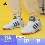 adidas ENTRAP休闲运动板鞋小白鞋少年感复古篮球鞋男女阿迪达斯 白/蓝绿 39