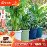 爱丽思花盆塑料圆形树脂多肉花盆种花种菜盆绿萝爱丽丝 白色口径20.3cm