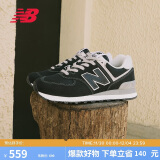 NEW BALANCE运动鞋男鞋女鞋百搭透气黑色复古休闲鞋574系列ML574EVB 46.5