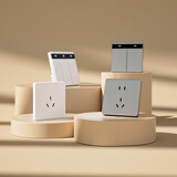 领普E2Pro智能开关mesh2.0自定义屏显按键已接入米家APP语音控制面板 电脑插座(六类)-白色(非智能)