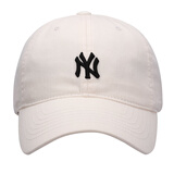 MLB旗舰官方男女帽子运动休闲鸭舌帽情侣遮阳帽软顶棒球帽新年礼物 纽约洋基队/象牙色/77 均码 F