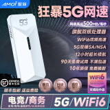 夏新5g随身wifi6移动无线网卡免插卡路由器无限速流量车载便携网络高速mifi移动热点笔记本 【5G性能版-科技白】WiFi6支持32台设备在线